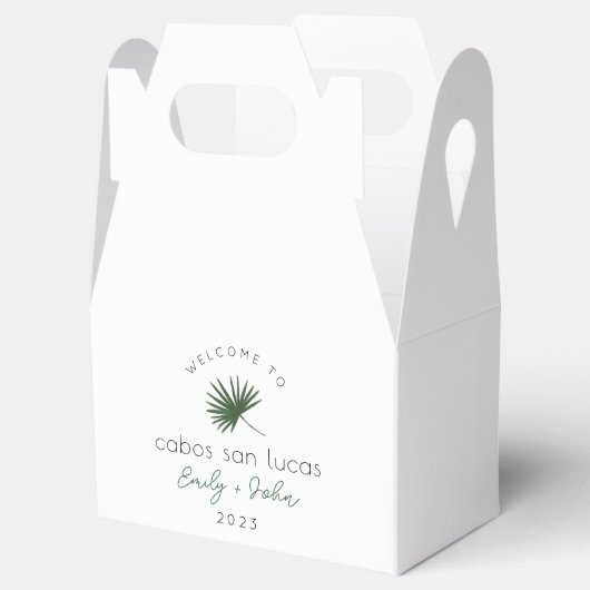 メキシコへのカスタムウェディングへようこそ フェイバーボックス (オープン)