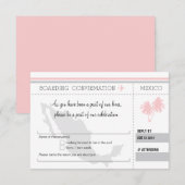 メキシコへの出発案内兼出欠確認カード 招待状 (正面/裏面)