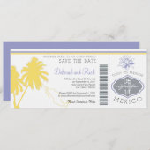 メキシコへの搭乗券の保存 セーブザデート (正面/裏面)