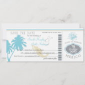 メキシコへの搭乗券の保存 セーブザデート (正面)