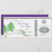 メキシコへの搭乗券の保存 セーブザデート (正面/裏面)