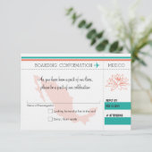 メキシコへの搭乗券の出欠確認カード 出欠カード (スタンド正面)