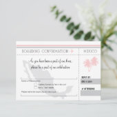 メキシコへの搭乗券の出欠確認 招待状 (スタンド正面)