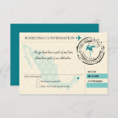 メキシコへの搭乗券 RSVP (正面/裏面)