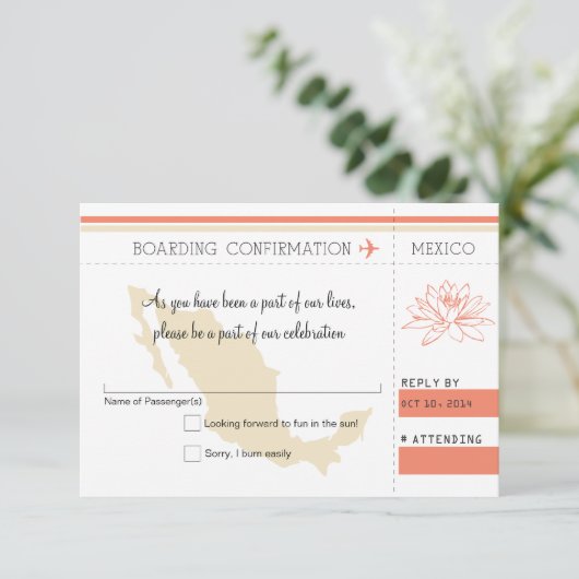 メキシコへの搭乗券 RSVP (スタンド正面)