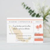 メキシコへの搭乗券 RSVP 招待状 (スタンド正面)