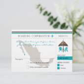 メキシコへの搭乗券 RSVP 招待状 (スタンド正面)