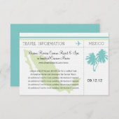 メキシコへの旅行情報搭乗券 招待状 (正面/裏面)