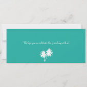 メキシコへの結婚式の搭乗券 招待状 (裏面)