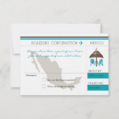 メキシコへのRSVPの搭乗券 出欠カード (正面)