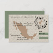 メキシコへのRSVPの搭乗券 出欠カード (正面/裏面)