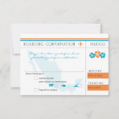 メキシコへのRSVP搭乗券 出欠カード (正面)