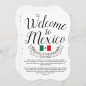 メキシコへようこそ | 目的地ウェディングカスタム 招待状 (正面/裏面)