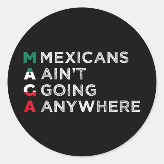 メキシコへ行くアイントメキシコ人のプライド男性 ラウンドシール (正面)