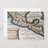 メキシコまたはニュー・スペインの地図 | 1625 ポストカード (正面/裏面)