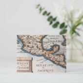 メキシコまたはニュー・スペインの地図 | 1625 ポストカード (スタンド正面)