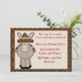 メキシコろばのテーマの招待状 招待状 (スタンド正面)