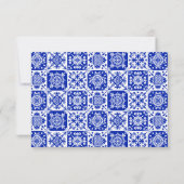 メキシコをテーマにしたスペインのタイルRSVPカード 出欠カード (裏面)