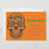 メキシコをテーマにしたパーティーフィエスタスカル 招待状 (正面)
