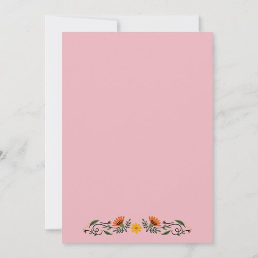 メキシコをテーマにしたブライダルシャワー招待状 招待状 (裏面)