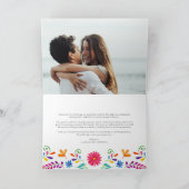 メキシコをテーマにした写真結婚のGraciasカード サンキューカード (内部)