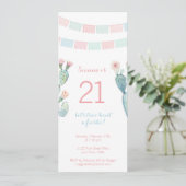 メキシコをテーマにした女の子のためのマイルストン招待状 招待状 (スタンド正面)