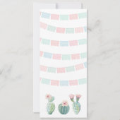 メキシコをテーマにした女の子のためのマイルストン招待状 招待状 (裏面)