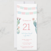 メキシコをテーマにした女の子のためのマイルストン招待状 招待状 (正面)