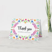 メキシコをテーマにした結婚写真のサンキューカード サンキューカード (正面)