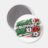 メキシコを応援する気持ちを伝えよう | メキシコの誇りを胸にサッカー マグネット (正面/裏面)