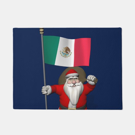 メキシコを訪れる古き良きサンタ ドアマット (正面)