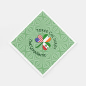 メキシコアイルランドUSAシャムロック国旗 スタンダードランチョンナプキン (角)