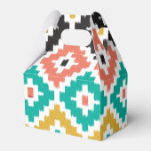 メキシコアステカの部族プリントイカットダイヤモンドパターン フェイバーボックス (裏面サイド)