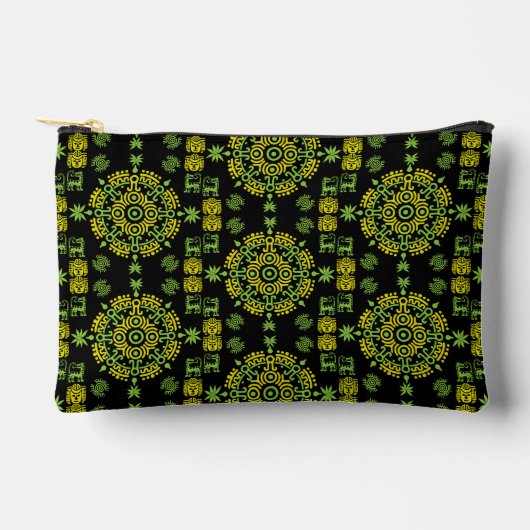 メキシコアステカンアートホームデコール アクセサリーポーチ (正面)