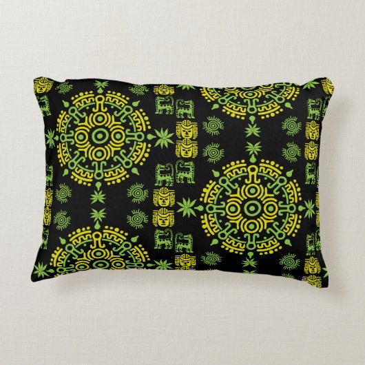 メキシコアステカンアートホームデコール アクセントクッション (裏面)