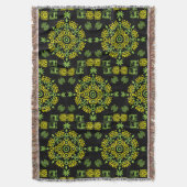 メキシコアステカンアートホームデコール スローブランケット (正面縦)