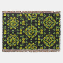メキシコアステカンアートホームデコール スローブランケット
