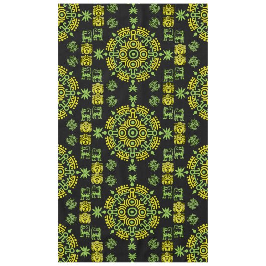 メキシコアステカンアートホームデコール テーブルクロス (正面)