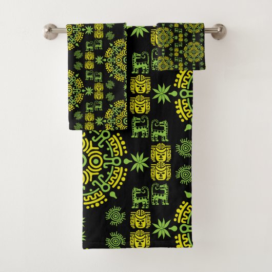 メキシコアステカンアートホームデコール バスタオルセット (インサイチュ)