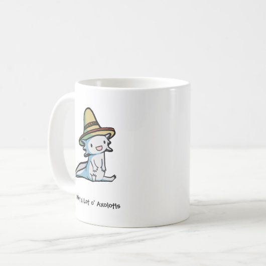 メキシコアホロートルのマグ コーヒーマグカップ (正面左)