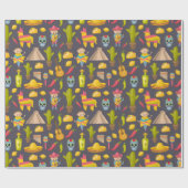 メキシコインスパイアパターン ラッピングペーパー (フラット)