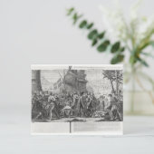 メキシコインディアンと～間のフランスの貿易 ポストカード (スタンド正面)