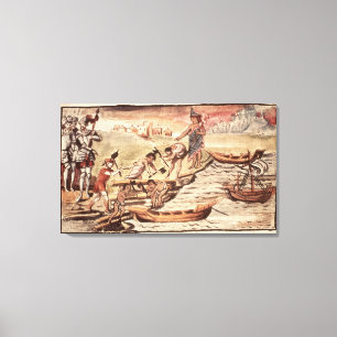 メキシコインドのboatbuilders キャンバスプリント