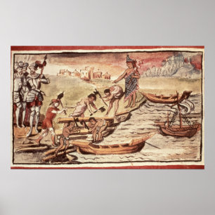 メキシコインドのboatbuilders ポスター