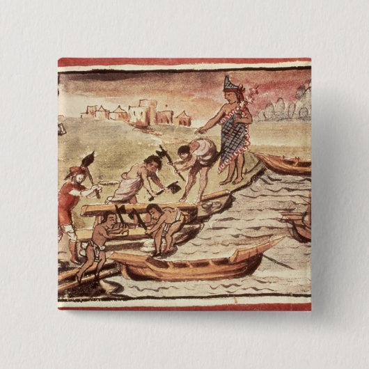 メキシコインドのboatbuilders 缶バッジ (正面)