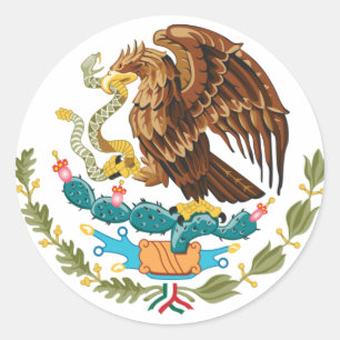 メキシコイーグルラウンドステッカー ラウンドシール