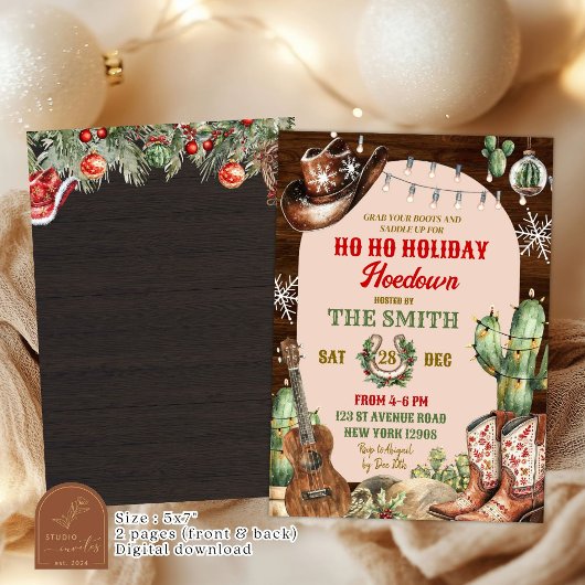 メキシコウエスタンホリデーホームダウンカウボーイパーティー 招待状