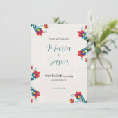 メキシコエレガントフィカラフルエスタ結婚フローラ セーブザデート (スタンド正面)