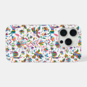 メキシコオトミ様式の鮮やかなパターン iPhoneケース (裏面横)