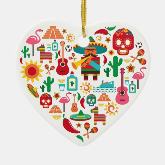 メキシコオーナメント- SRF セラミックオーナメント (正面)